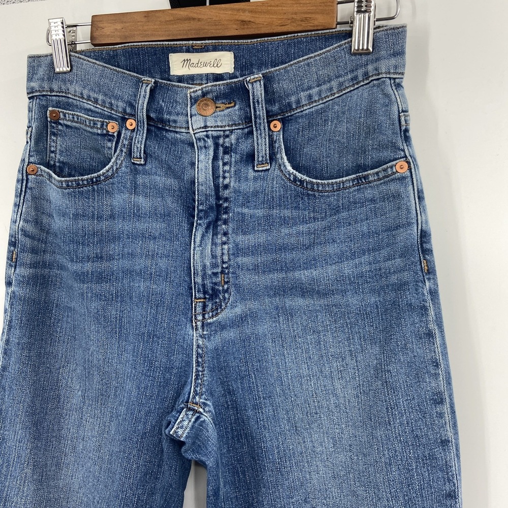 Madewell Classic Straight Jeans Womens 25 Blue Denim Comfort Classic - Picture 2 of 6